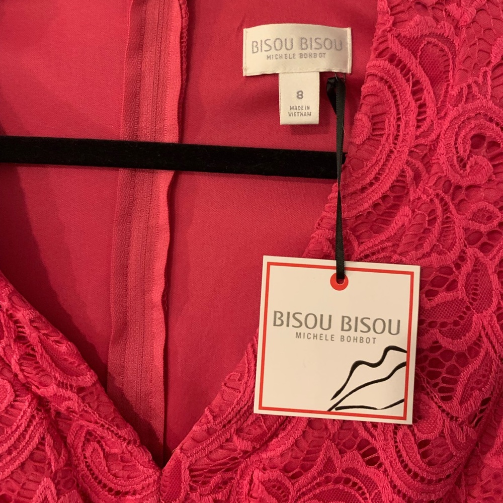 NWT Bisou Bisou Pink Lace Dress - Picture 4 of 5